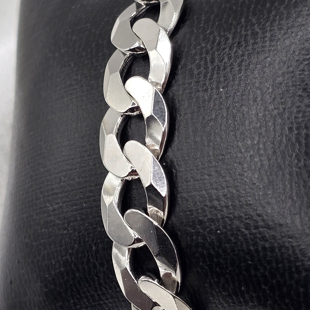 Sterling Silver 925 Cuban Chain Bracelet - Picture 4 of 7